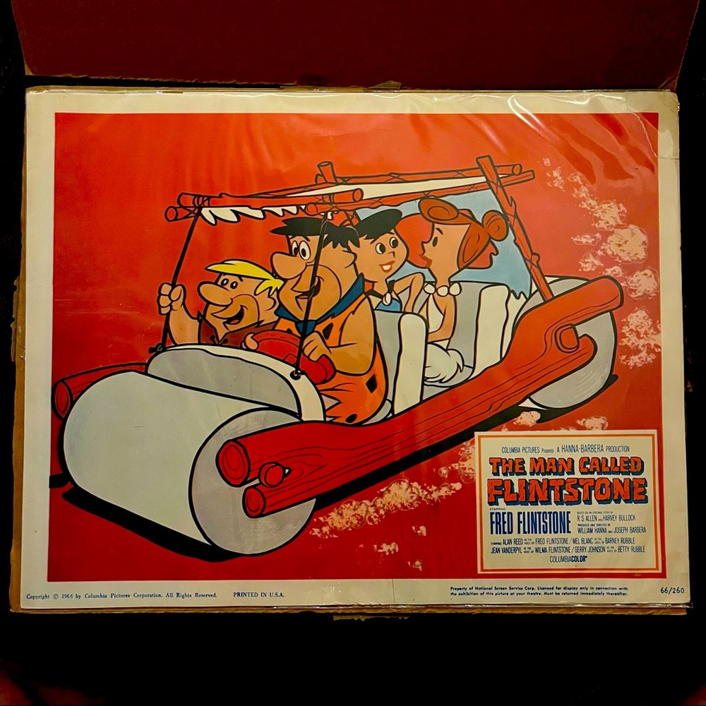 Vintage  Original 1966 The Man Called Flintstone movie promotion poster.